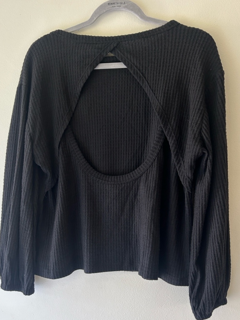 Lulu's Black Ribbed Square Neck Top - Picture 4 of 8